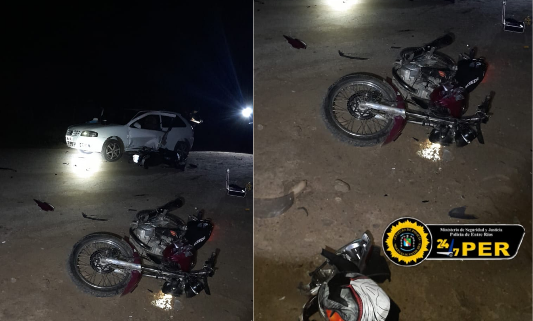 Triple choque sobre avenida 25 de Mayo dejó un motociclista con lesiones graves